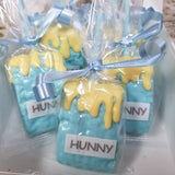 Hunny pot rice krispie Baby Shower girl pink or Baby Shower boy light blue. winnie pooh.