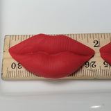 Fondant lips for cupcake or treats toppers. Valentine's edible toppers