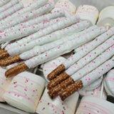 48p Baby shower/ Birthday treats bundle candy table. White/ Pink / sprinkles
