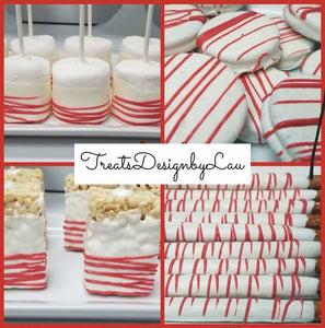 48p White and Red treats bundle candy table. Wedding,  Aniversary,  Birthday