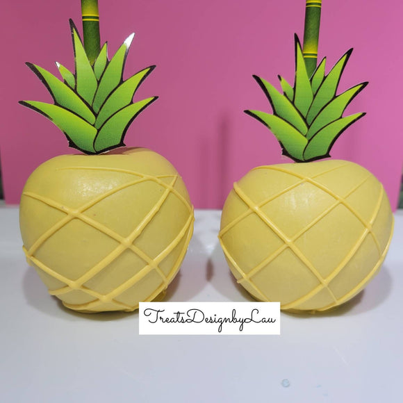 Pineapple candy apples, candy table. 10 apples.
