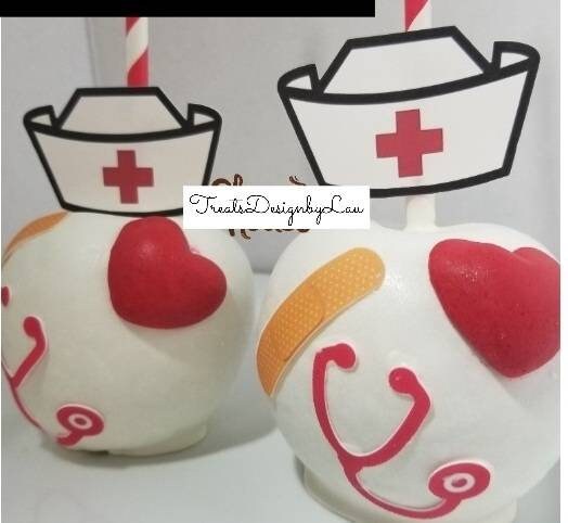 Nurse chocolate candy apples, candy appled . 10 apples