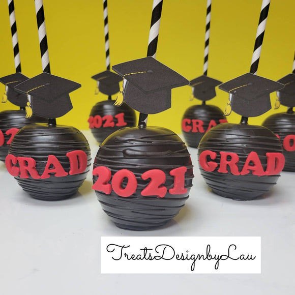 Graduation Chocolate candy apples/10 apples