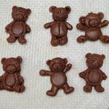 Teddy bear toppers for cupcake or treats / party favor decoration/ fondant.