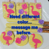 Flamingo themed treats bundle. 36 pieces