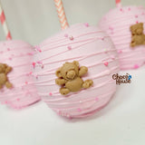 Teddy bear themed treats bundle. Pink color. Baby Shower. Baby girl. 30 pieces.