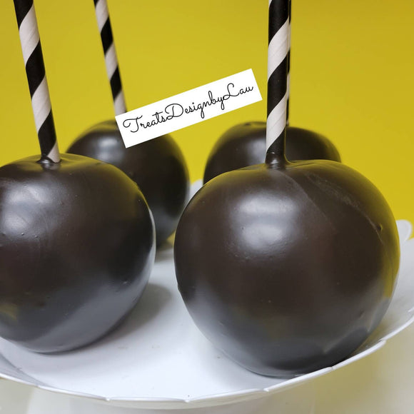 Chocolate candy apples/ Black color/ Wedding/Birthday/ Anniversary,  10 apples