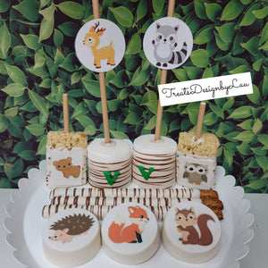 Woodland / Forest animals themed party favors. 48 pcs total