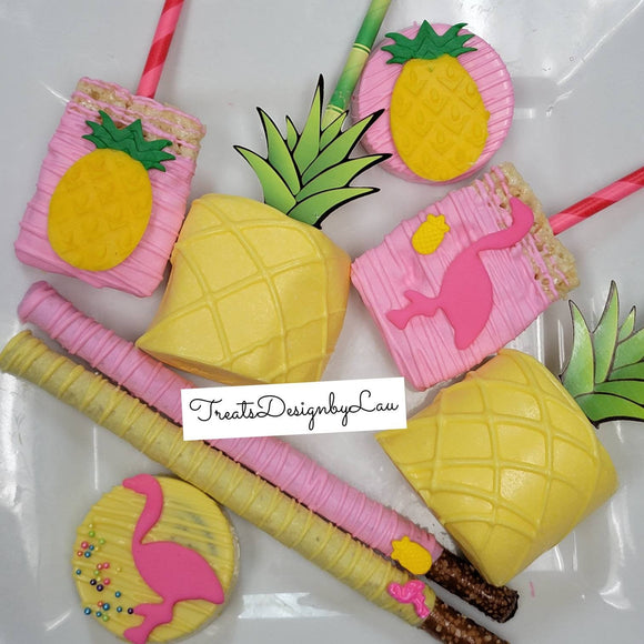 Flamingo and Pineapple themed / Party Favors 48 pc.