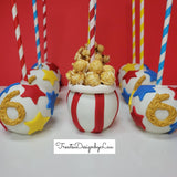 Circus Carnival Popcorn 10 Piece Chocolate Candy Apples