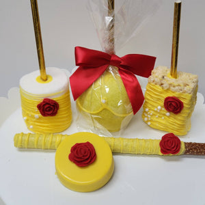 Beauty themed inspired treats bundle for candy table. Red Rose decoration.